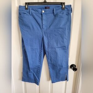NYDJ Women's Blue Crop Pants Slimming Plus Size 16